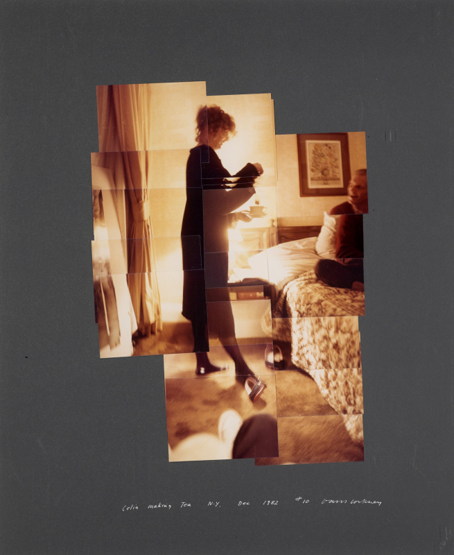 大卫霍克尼1982Celia Making Tea(photo Collage)
